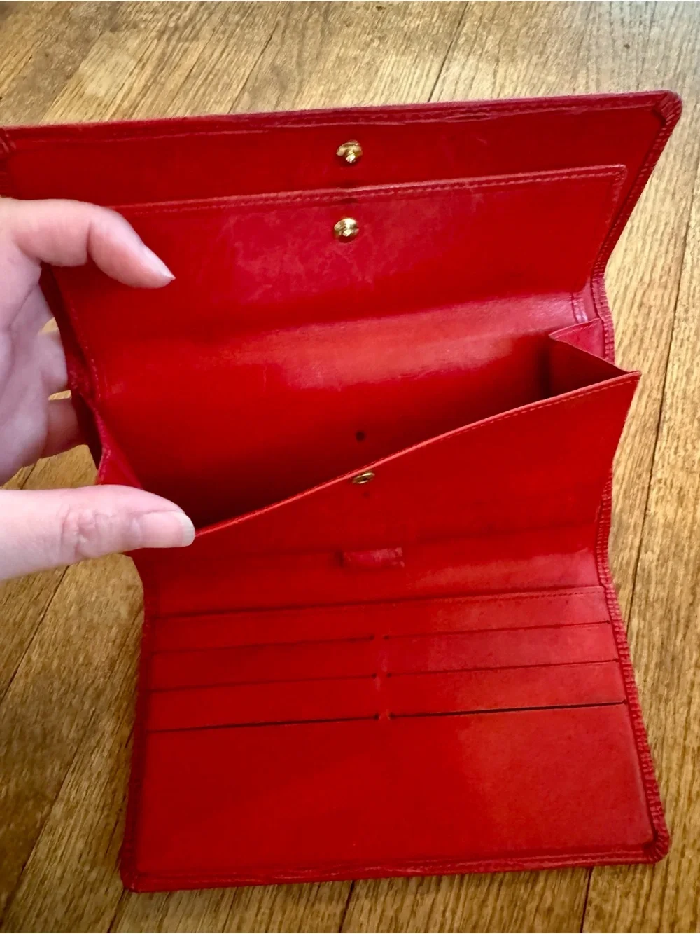 Louis Vuitton Red Textured Epi Leather Long Wallet